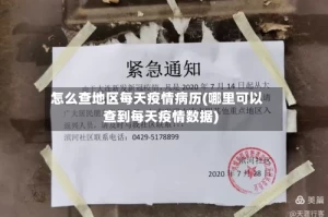 怎么查地区每天疫情病历(哪里可以查到每天疫情数据)