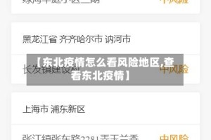 【东北疫情怎么看风险地区,查看东北疫情】