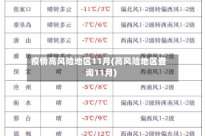 疫情高风险地区11月(高风险地区查询11月)