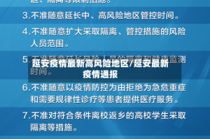 延安疫情最新高风险地区/延安最新疫情通报