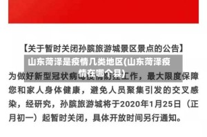 山东菏泽是疫情几类地区(山东菏泽疫情在哪个县)