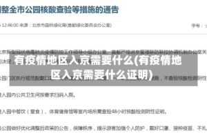有疫情地区入京需要什么(有疫情地区入京需要什么证明)