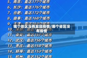 哪个地区没有发现疫情/哪个省区没有疫情