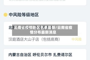 云南省疫情地区名单最新/云南省疫情分布最新消息