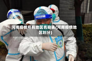 河南疫情所有地区名称表(河南疫情地区划分)