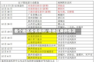 各个地区疫情病例/各地区病例情况