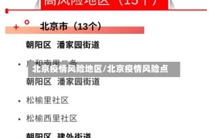 北京疫情风险地区/北京疫情风险点