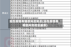 现在疫情有哪些风险地区(现在疫情有哪些风险地区最新)