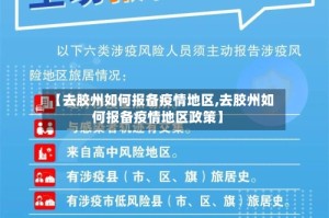 【去胶州如何报备疫情地区,去胶州如何报备疫情地区政策】