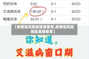 【疫情低风险地区啥意思,疫情低风险地区是啥意思】