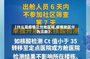 【什么是疫情三分地区呢,疫情地区分为三类】