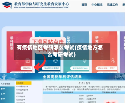 有疫情地区考研怎么考试(疫情地方怎么考研考试)