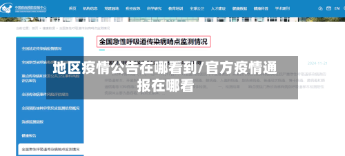 地区疫情公告在哪看到/官方疫情通报在哪看-第2张图片