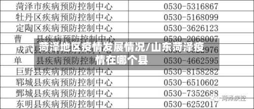 菏泽地区疫情发展情况/山东菏泽疫情在哪个县-第2张图片