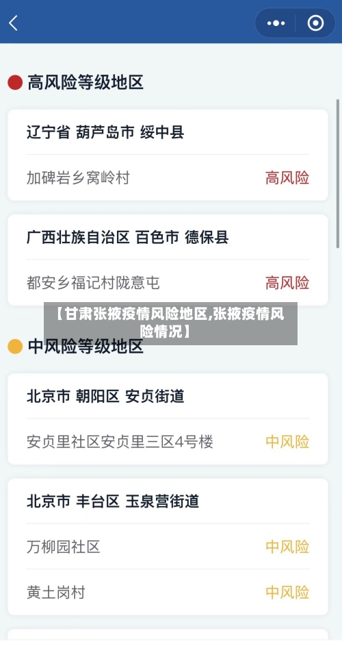 【甘肃张掖疫情风险地区,张掖疫情风险情况】-第2张图片