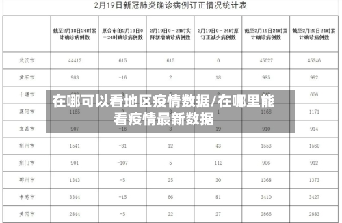 在哪可以看地区疫情数据/在哪里能看疫情最新数据-第1张图片