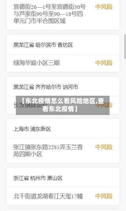 【东北疫情怎么看风险地区,查看东北疫情】-第1张图片
