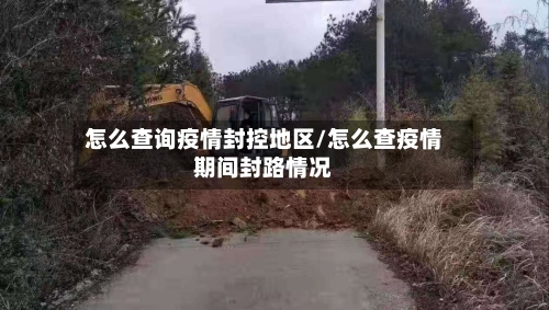 怎么查询疫情封控地区/怎么查疫情期间封路情况-第2张图片