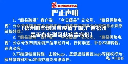【梧州哪些地区有疫情了呢,广西梧州是否有新型冠状病毒病例】-第1张图片