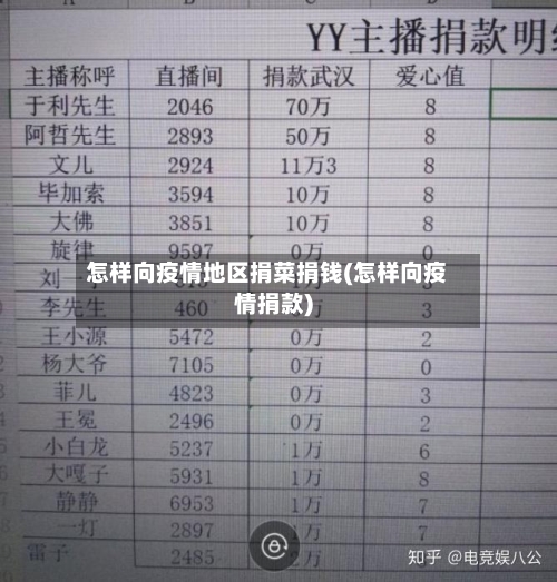 怎样向疫情地区捐菜捐钱(怎样向疫情捐款)-第1张图片