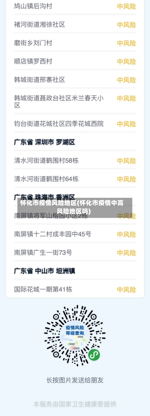 怀化市疫情风险地区(怀化市疫情中高风险地区吗)-第1张图片