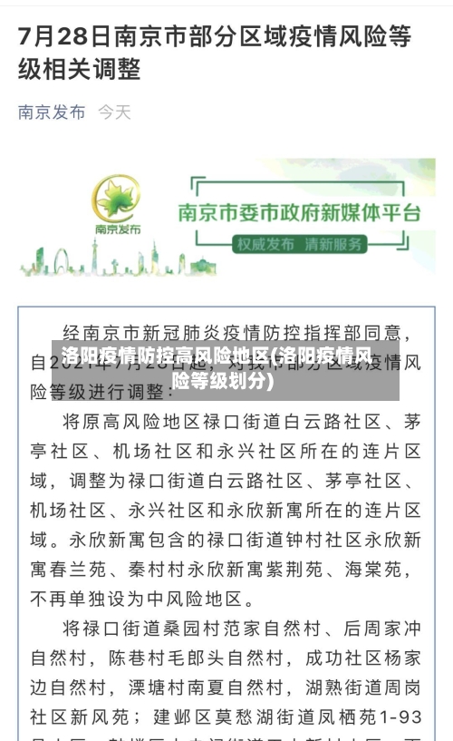 洛阳疫情防控高风险地区(洛阳疫情风险等级划分)-第1张图片