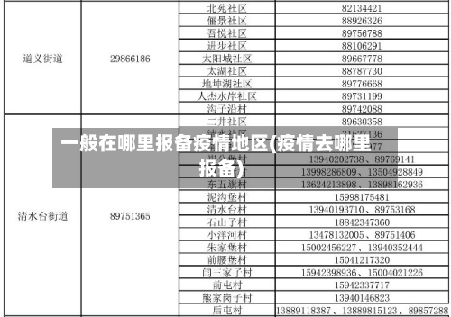 一般在哪里报备疫情地区(疫情去哪里报备)-第1张图片