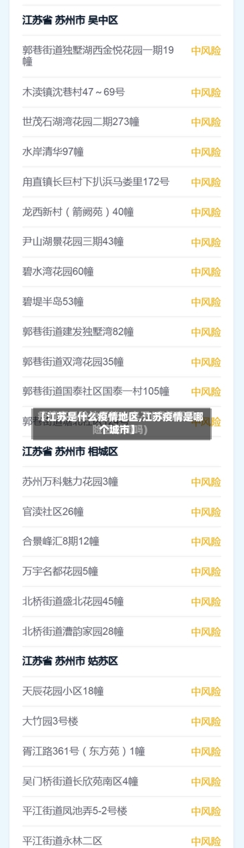 【江苏是什么疫情地区,江苏疫情是哪个城市】-第1张图片