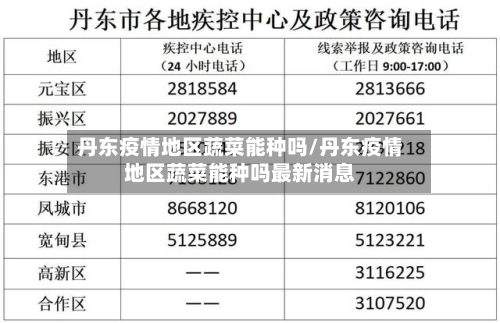 丹东疫情地区蔬菜能种吗/丹东疫情地区蔬菜能种吗最新消息-第3张图片