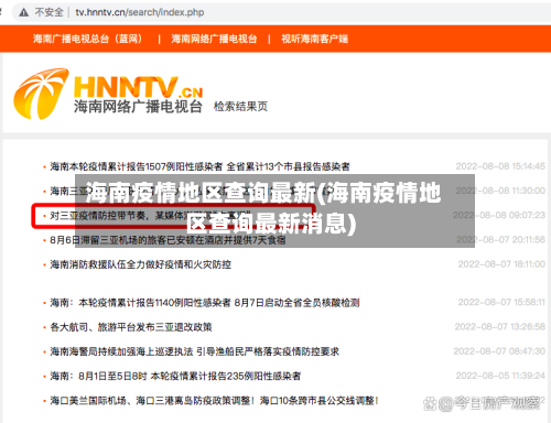海南疫情地区查询最新(海南疫情地区查询最新消息)-第3张图片